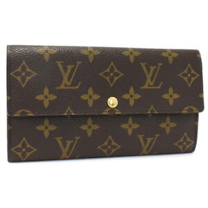 Louis Vuitton Porte Wallet Monnaie Bi fold Long Monogram Brown